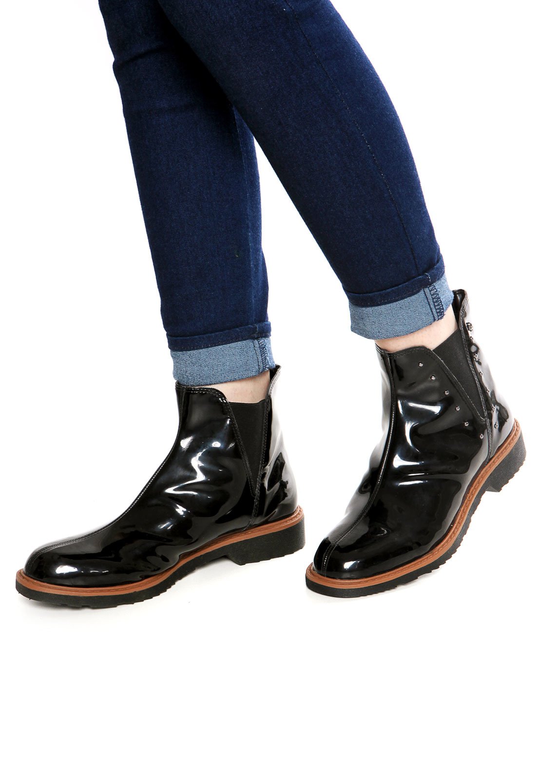 bota chelsea cravo e canela
